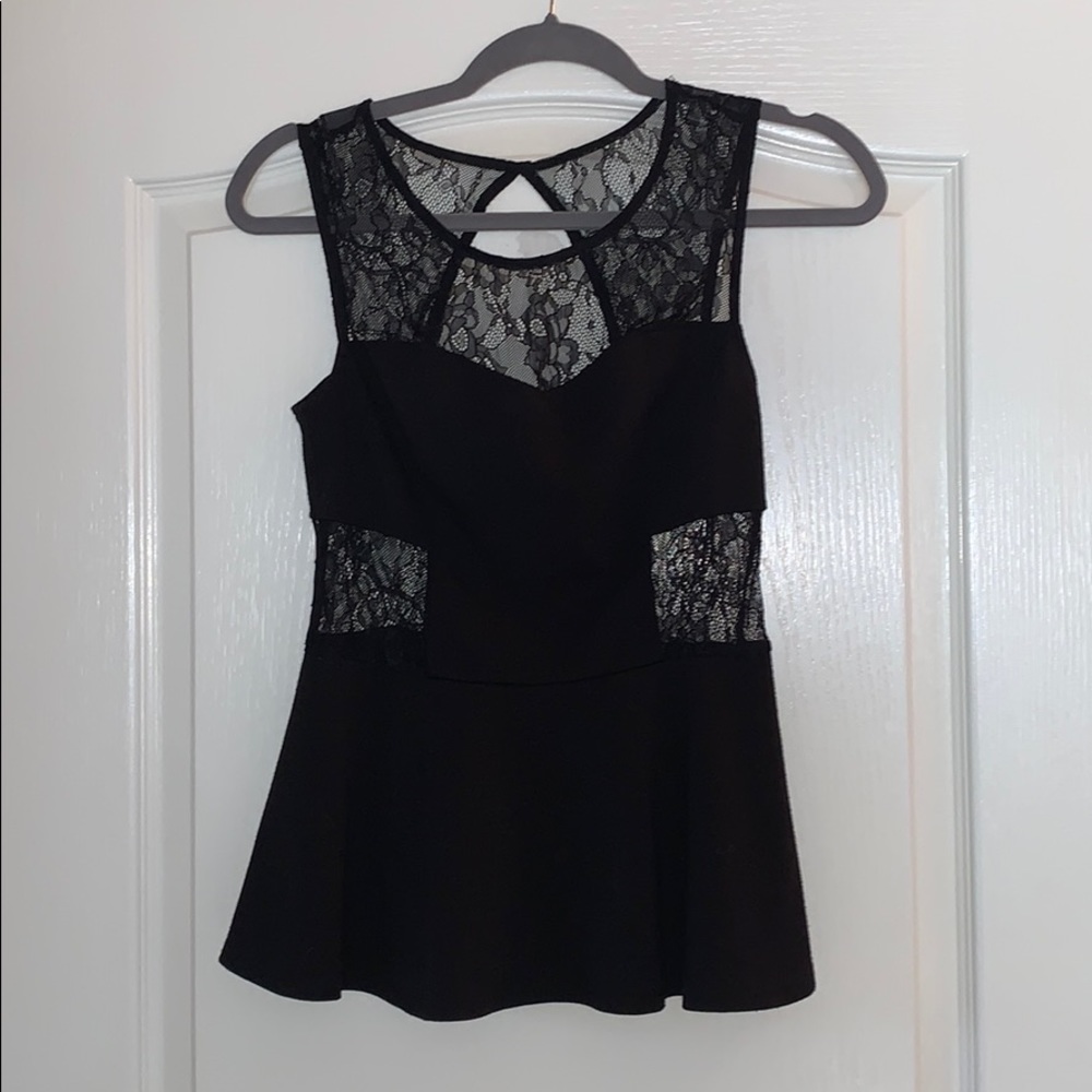 Black Peplum Top